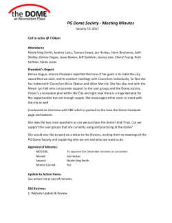 Formal meeting minutes - Prince George Save The Dome Society