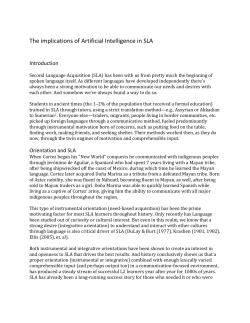 The implications of Artificial Intelligence in SLA