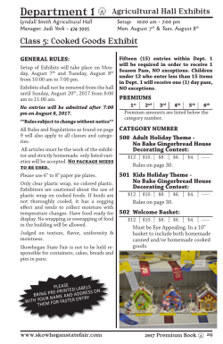 Department 1 - Skowhegan State Fair