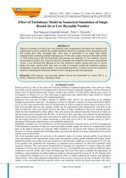 Effect of Turbulence Model in Numerical Simulation of Single Round