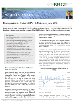 Best quarter for Swiss GDP (+0.3%) since June 2016