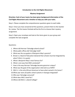 Civil Rights Movement Mystery Assignment