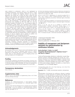 Stability of meropenem and doripenem solutions for administration