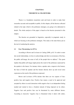 2.1 Face Threatening Act (FTA)