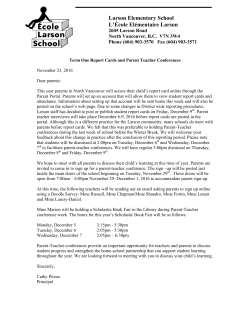 Term One Report Cards and Parent Teacher