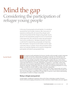 Considering the participation of refugee young people