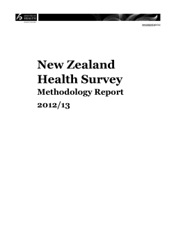 New Zealand Health Survey Methodology Report