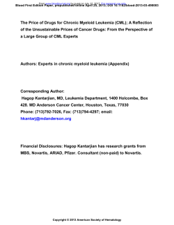 The Price of Drugs for Chronic Myeloid Leukemia