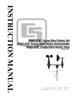 03001 RM Young Wind Sentry Set 03101 RM Young Wind Sentry
