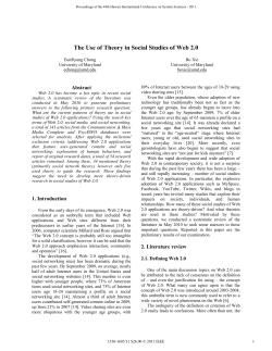 The Use of Theory in Social Studies of Web 2.0