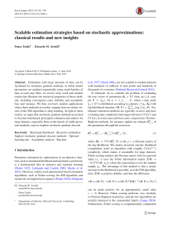Scalable estimation strategies based on stochastic approximations