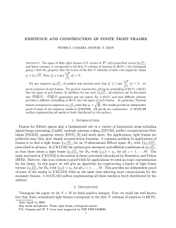 Existence and Construction of Finite Tight Frames