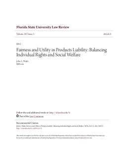 Fairness and Utility in Products Liability