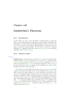 Lindström`s Theorem - University of Calgary