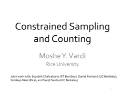 Constrained Sampling and Counting