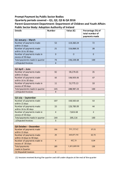 Prompt Payments 2016 - Adoption Authority of Ireland