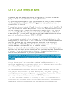 At Mortgage Note Sale Advisors, our consultants have decades of