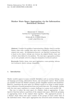 Markov State Space Aggregation via the Information Bottleneck