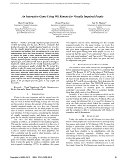 An Interactive Game Using Wii Remote for Visually