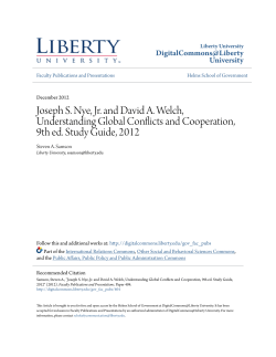 Joseph S. Nye, Jr. and David A. Welch, Understanding Global