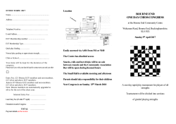 entry form 2011 - Buckinghamshire Chess
