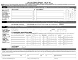 Family Economic Data Survey for 2017-2018
