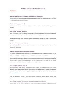 2015 Round Frequently Asked Questions
