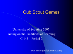 Cub Scout Games