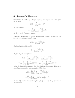 6 Laurent`s Theorem
