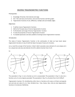 inverse trigonometric functions