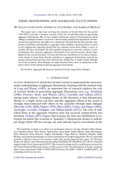 Firms, Destinations, and Aggregate Fluctuations