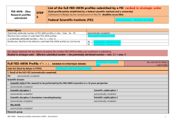 STEP 3 List of the full FED-tWIN profiles submitted by a FSI ranked