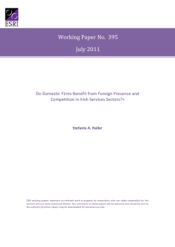 Do Domestic Firms Benefit from Foreign Presence and Competition