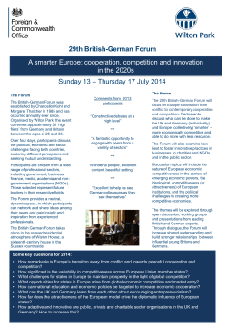 A smarter Europe: cooperation, competition and innovation in the