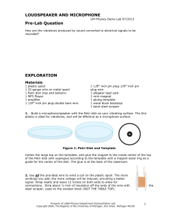Loudspeaker and Microphone Lab