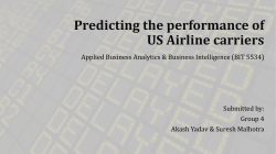 Predicting the performance of US Airline carriers