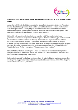 Fakenham Team win first ever medal position for North Norfolk at