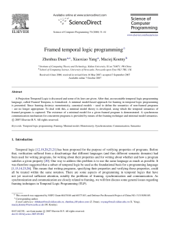 Framed temporal logic programming