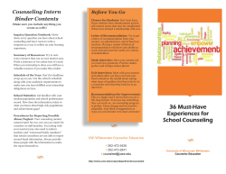 36 Must-Have Experiences for School Counseling