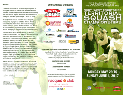 our generous sponsors - Yellowknife Racquet Club
