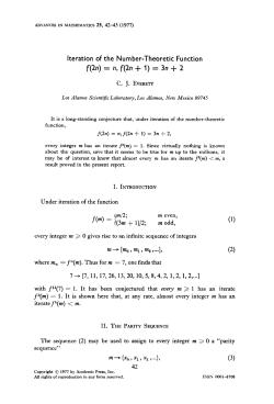 Iteration of the number-theoretic function f (2n)= n, f (2n+ 1)= 3n+ 2