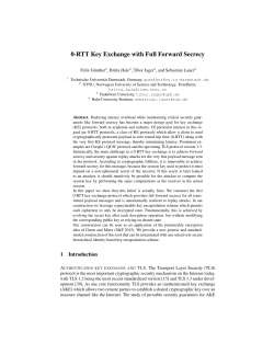 0-RTT Key Exchange with Full Forward Secrecy