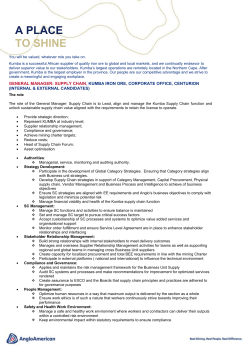 General Manager Supply Chain