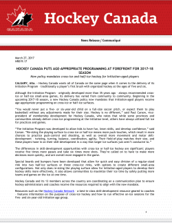 hockey canada puts age-appropriate programming at forefront for