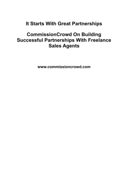 It Starts With Great Partnerships CommissionCrowd On Building