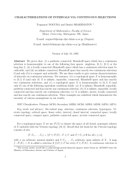 CHARACTERIZATIONS OF INTERVALS VIA