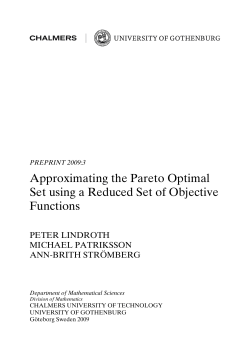Approximating the Pareto Optimal Set using a