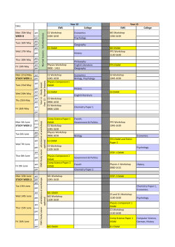 EMS College EMS College am Economics pm Psychology am pm