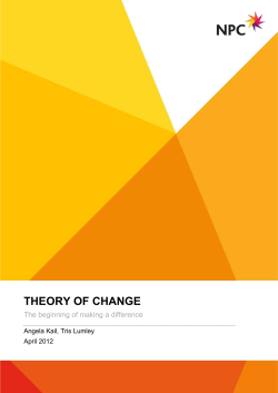 theory of change - New Philanthropy Capital