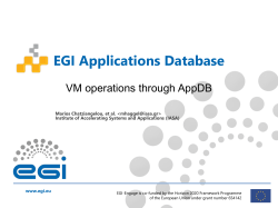 Main entities: AppDB VM ops backend - Indico